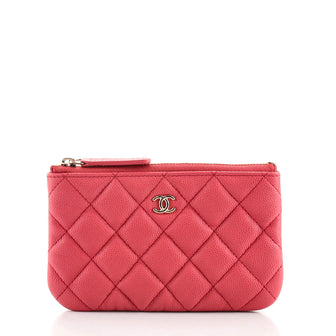 Chanel Classic O Case Pouch Quilted Caviar Mini