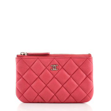 Chanel Classic O Case Pouch Quilted Caviar Mini