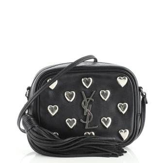 Saint Laurent Classic Monogram Blogger Crossbody Bag Studded Leather Small