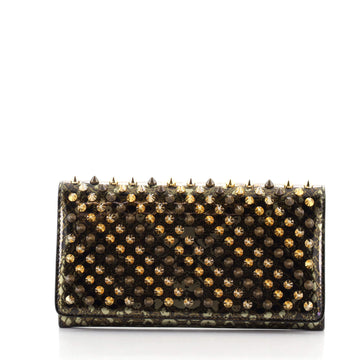 Christian Louboutin Macaron Wristlet Wallet Spiked Patent