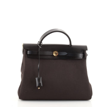 Hermes Herbag Zip Leather and Toile 31