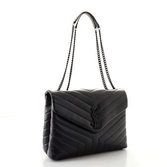 Saint Laurent LouLou Shoulder Bag Matelasse Chevron Leather Medium