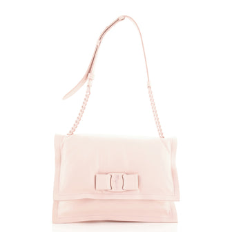 Salvatore Ferragamo Viva Bow Flap Bag Leather Small