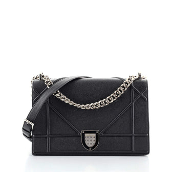 Christian Dior Diorama Flap Bag Grained Calfskin Medium