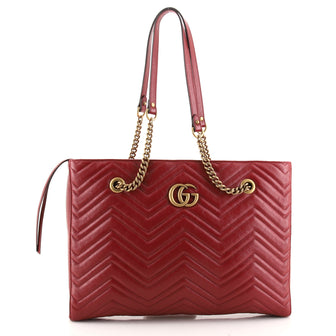 Gucci GG Marmont Zip Tote Matelasse Leather Medium