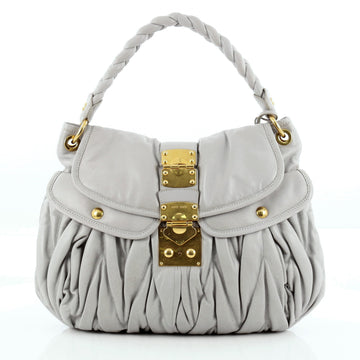 Miu Miu Coffer Convertible Hobo Matelasse Leather