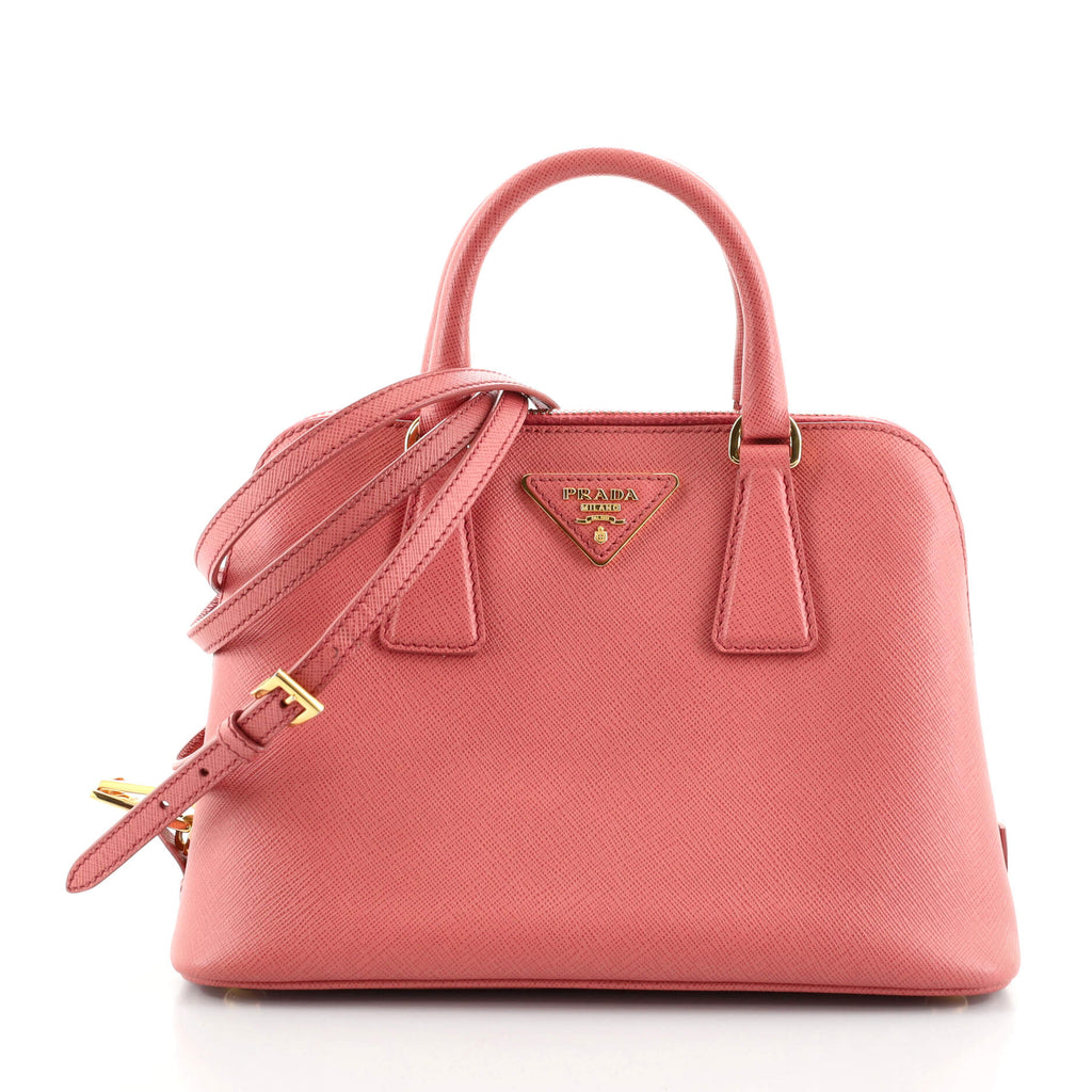 Prada Promenade Bag Saffiano Leather Small Pink 990851