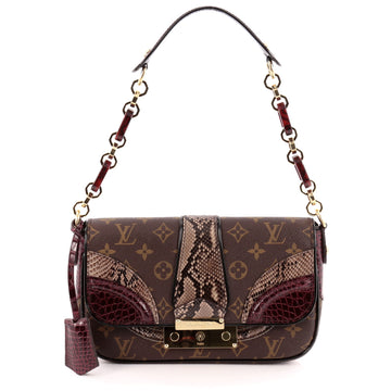 Louis Vuitton Monogramissime Pochette Monogram Canvas and Exotics