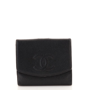 Chanel Vintage Timeless Bifold Wallet Caviar Compact