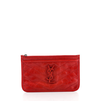 Saint Laurent Niki Bill Pouch Matelasse Chevron Leather