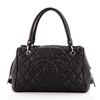 Chanel Timeless Classic Bowler Quilted Caviar Large