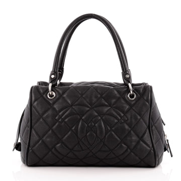 Chanel Timeless Classic Bowler Quilted Caviar Large