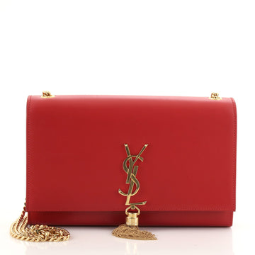 Saint Laurent Classic Monogram Tassel Crossbody Bag Leather Medium