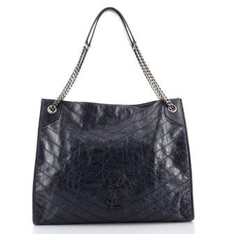 Saint Laurent Niki Shopping Tote Matelasse Chevron Leather Large