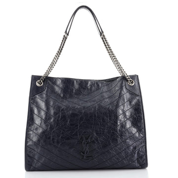 Saint Laurent Niki Shopping Tote Matelasse Chevron Leather Large