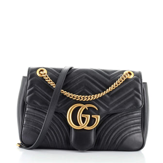 Gucci GG Marmont Flap Bag Matelasse Leather Medium