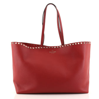 Valentino Rockstud Shopper Tote Leather Large