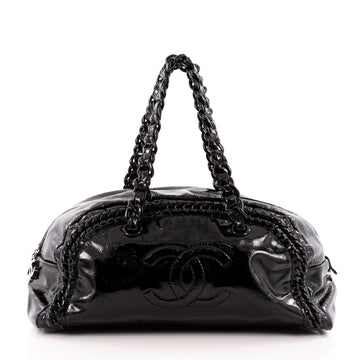 Chanel Resin Luxe Ligne Bowler Patent Large
