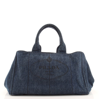 Prada Canapa Tote Denim Large