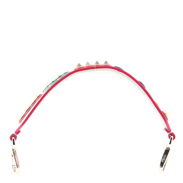 Fendi Logo Strap You Shoulder Strap Studded Leather