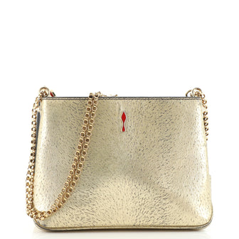 Christian Louboutin Triloubi Chain Bag Spiked Leather Small