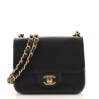 Chanel Square Classic Pure Single Flap Bag Caviar Mini