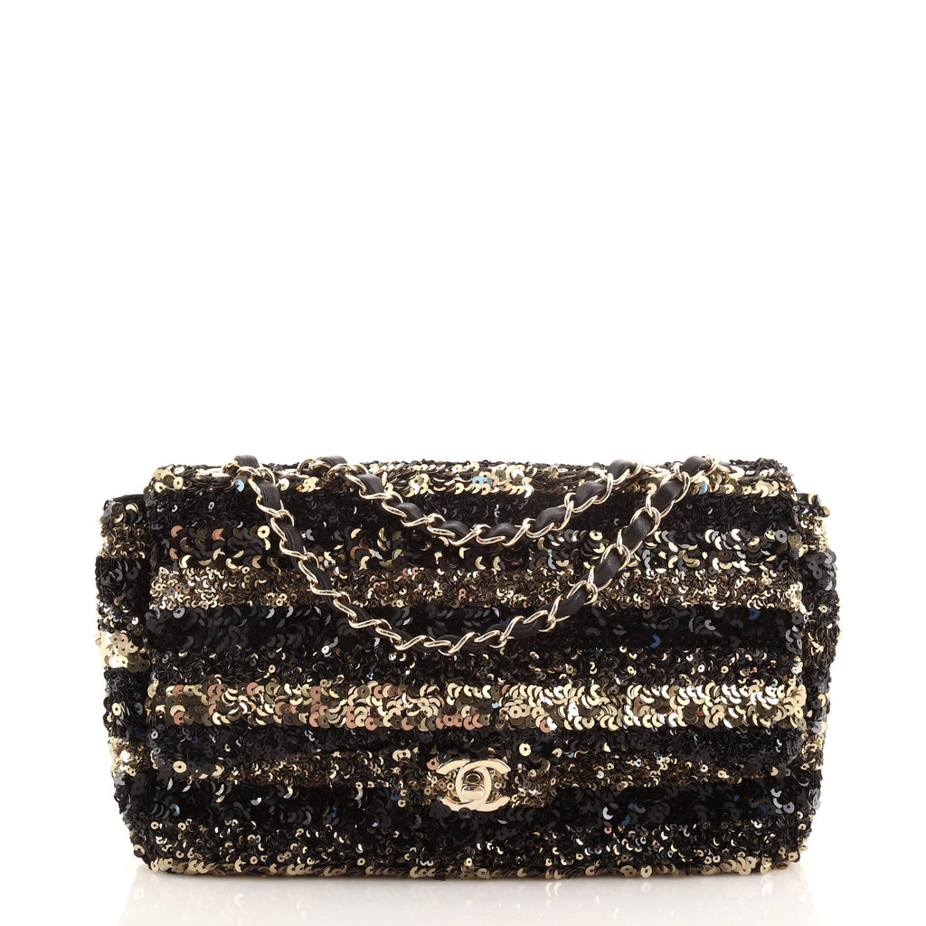 Chanel Limited Edition 2011 Sequins Single Flap Bag