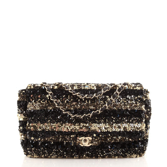 Chanel Classic Single Flap Bag Sequins Medium