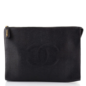 Chanel Vintage Timeless Document Case Caviar Large
