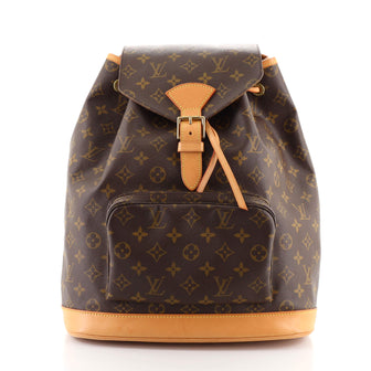 Louis Vuitton Vintage Montsouris Backpack Monogram Canvas GM