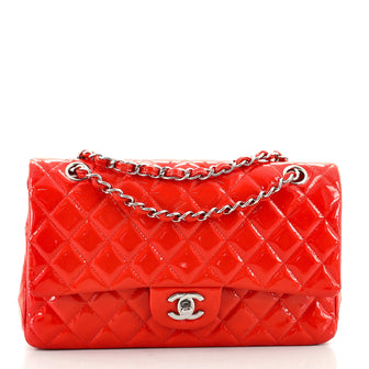 Chanel Classic Double Flap Bag Quilted Patent Medium