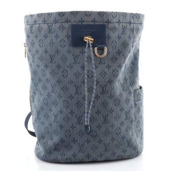 chalk backpack louis vuitton Louis Vuitton Chalk Backpack Monogram Denim Blue 9933582