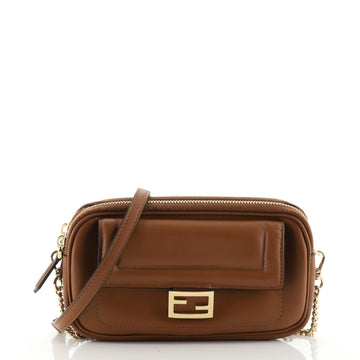 Fendi Easy 2 Baguette Crossbody Bag Leather Mini
