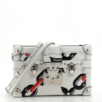 Louis Vuitton Petite Malle Handbag Chain Flower Print Epi Leather
