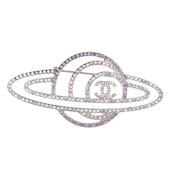 Chanel CC Planet Brooch Crystal Embellished Metal