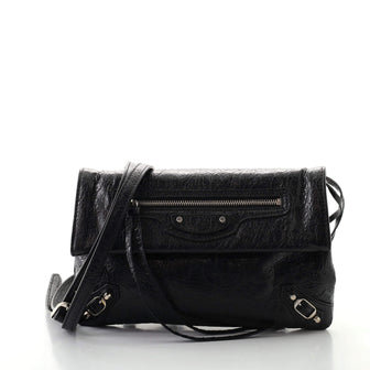 Balenciaga Classic Studs Envelope Strap Clutch Leather Mini
