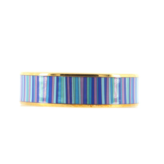 Hermes Bangle Bracelet Printed Enamel Wide