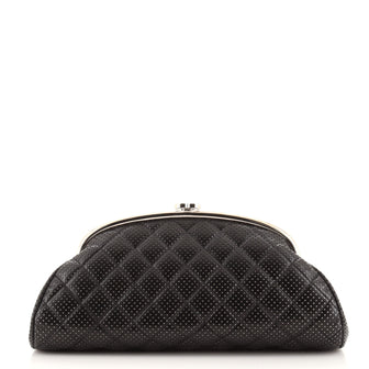 Chanel Timeless Clutch Quilted Perforated Lambskin