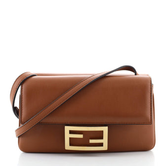 Fendi Duo Baguette Crossbody Bag Leather Small