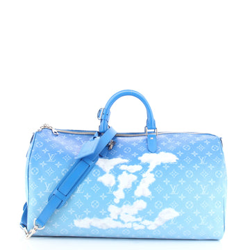 Louis Vuitton Keepall Bandouliere Bag Limited Edition Monogram Clouds 50