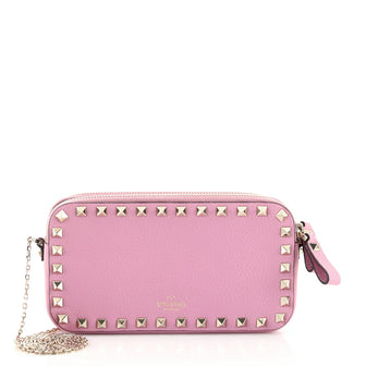 Valentino Rockstud Double Zip Crossbody Leather Small