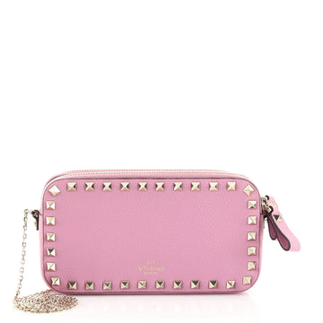 Valentino Rockstud Double Zip Crossbody Leather Small