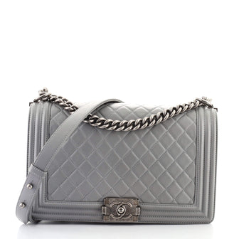 Chanel Boy Flap Bag Quilted Lambskin New Medium