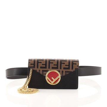 Fendi F is Fendi Convertible Belt Bag Leather with Zucca Embossed Detail