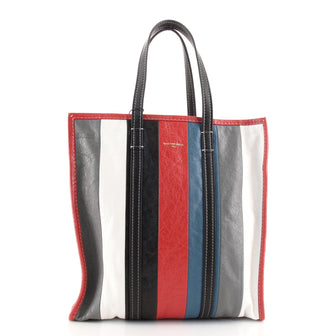 Balenciaga Bazar Tote Striped Leather Medium