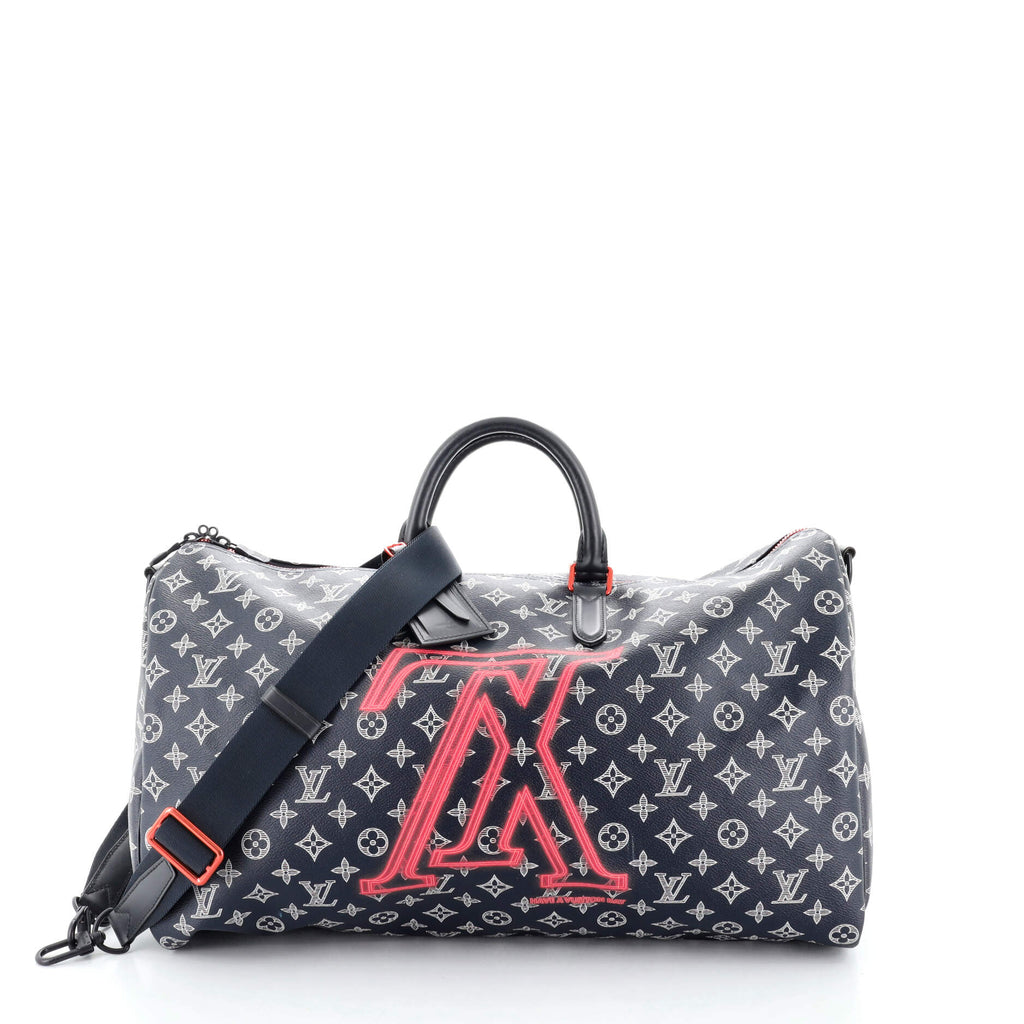 Louis Vuitton Keepall Bandouliere Bag Limited Edition Upside Down Monogram  Ink50