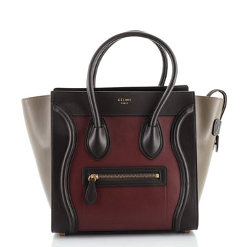 Celine Tricolor Luggage Bag Leather Micro