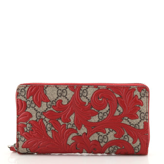 Gucci Zip Around Wallet Arabesque GG Coated Canvas
