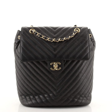 Chanel Urban Spirit Backpack Chevron Calfskin Large