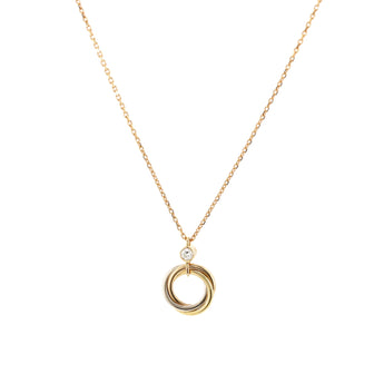 Cartier Trinity Pendant Necklace 18K Tricolor Gold with Diamond